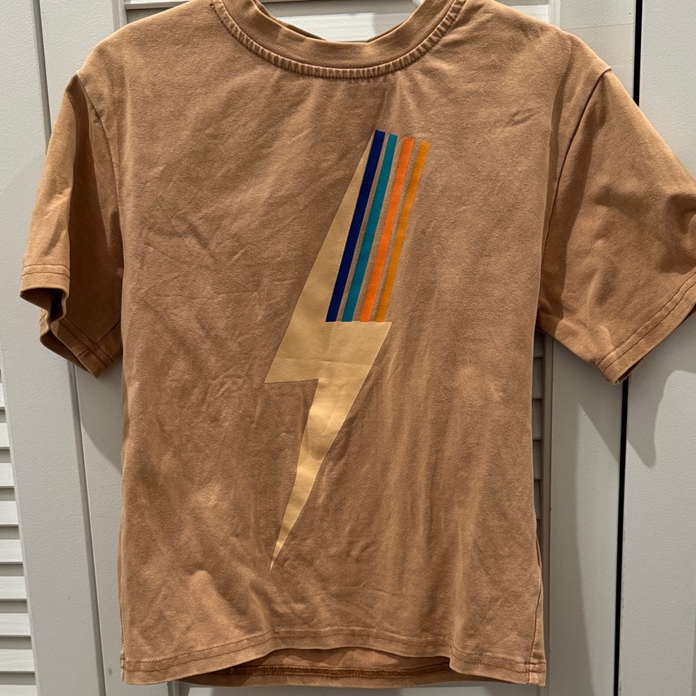 Kids Brown Lightning Bolt T-Shirt size 4t